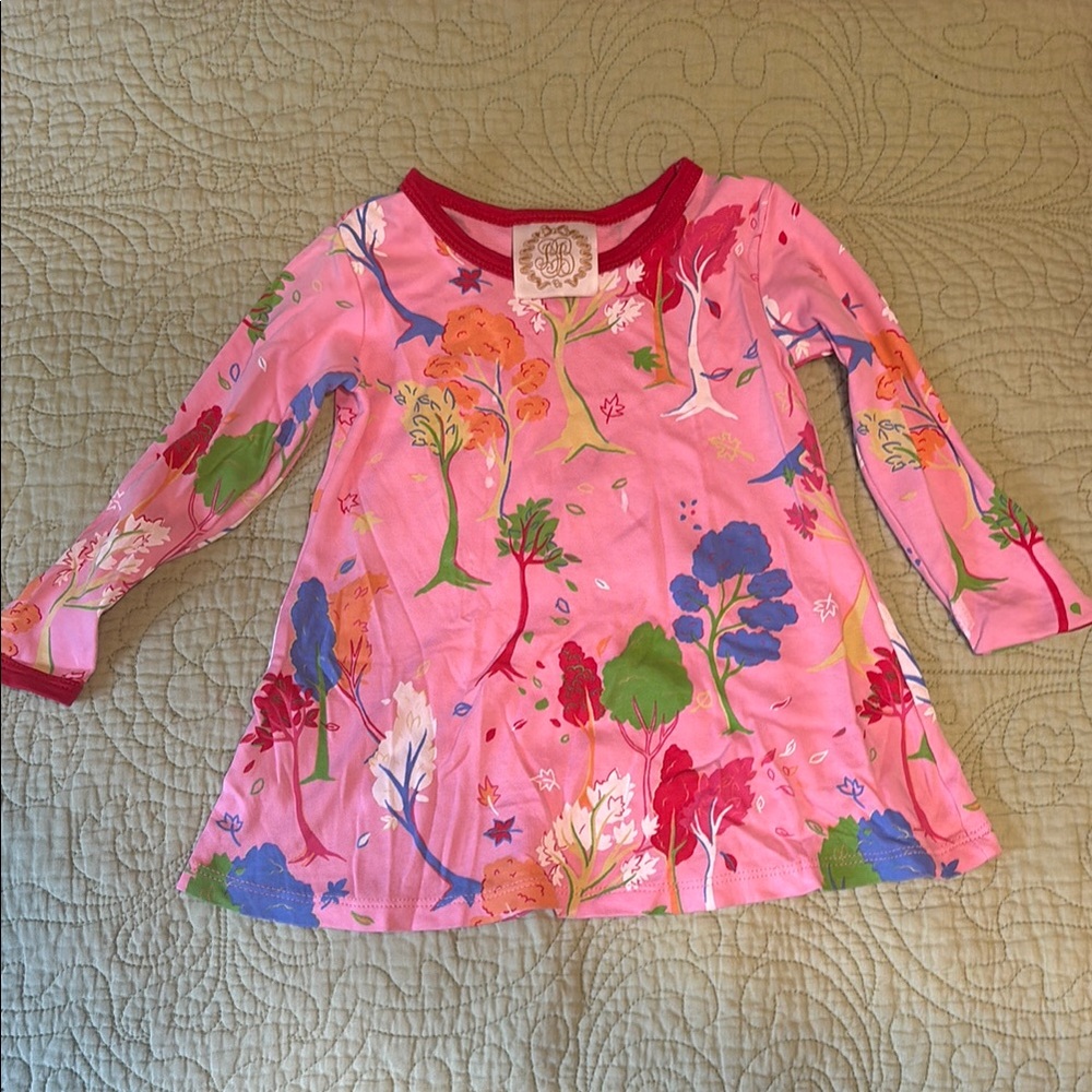 The Beaufort Bonnet Company Pink and Red Long Sleeve Tee